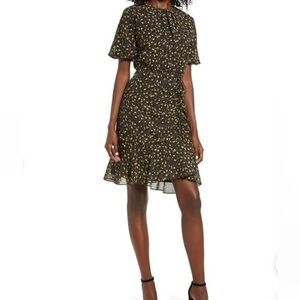 Sam Edelman Women's Green and Black Dress